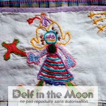 Broderie sur tablier à 5 ans