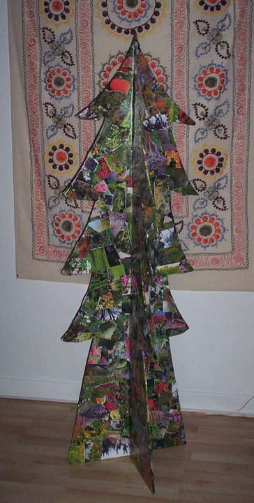 Sapin de noël en collage