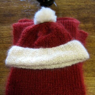 Bonnet et écharpe rouille