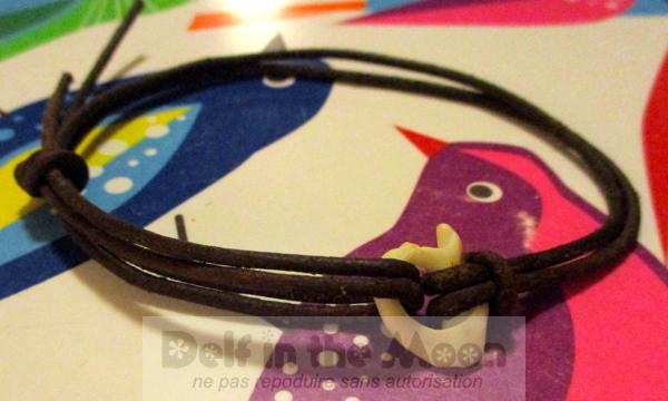 Bracelet cuir et coquillage