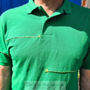 Polo vert customisé