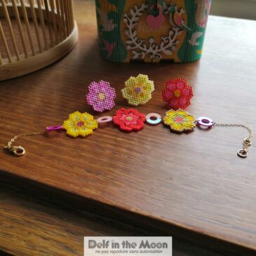 Bernadette : parure pin&rsquo;s et bracelet